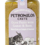 Πάστα ελιάς πράσινης με σκόρδο & βασιλικό Petromilos 100γρ – κωδ.202214