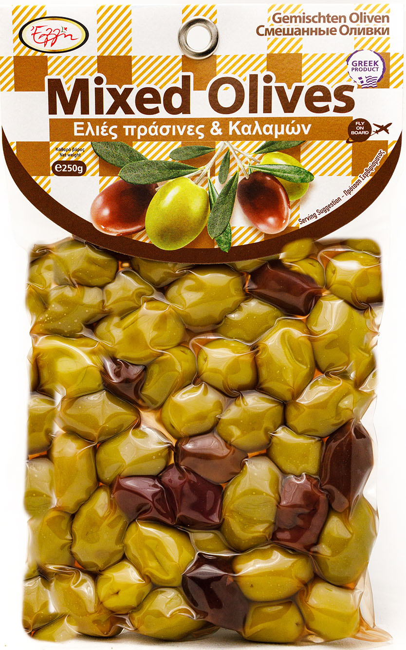 Ellie-mixed-olives.jpg Ελιές πράσινες και καλαμών 250gr – κωδ.900654 - Image 1