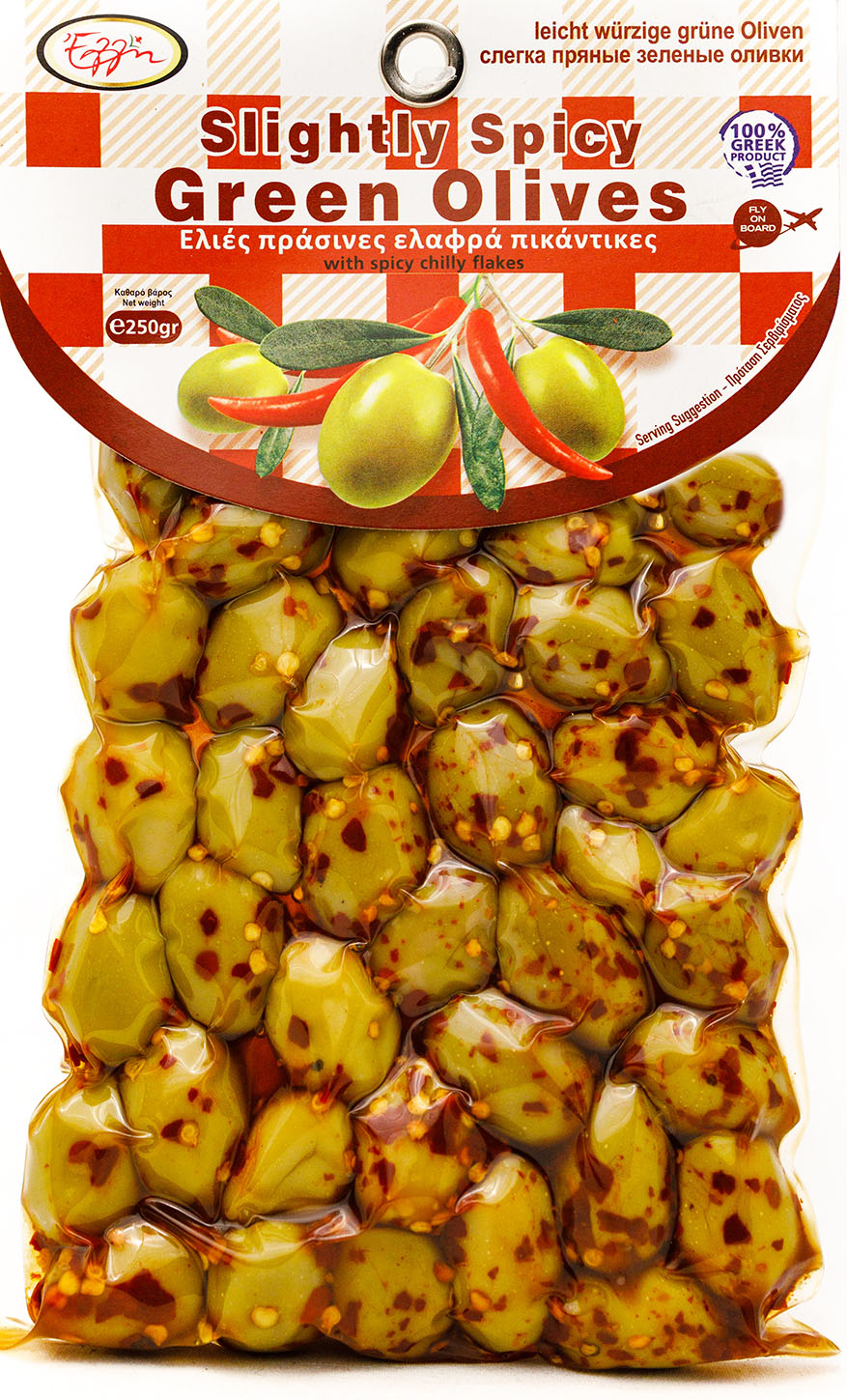Ellie-spicy-green-olives.jpg Ελιές πράσινες πικάντικες 250gr – κωδ.900652 - Image 1