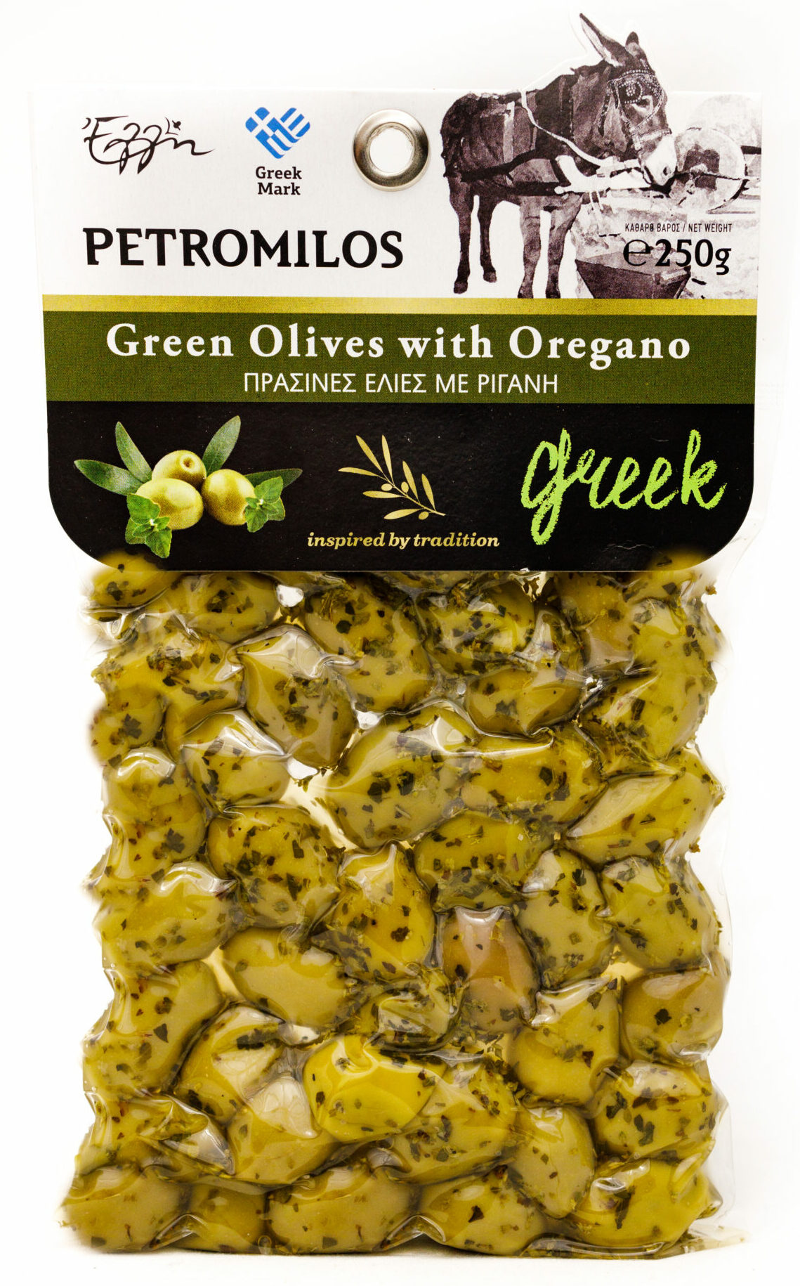 elies-13-scaled-e1679315680897.jpg Ελιές πράσινες με ρίγανη Petromilos 250gr – κωδ.204021 - Image 1